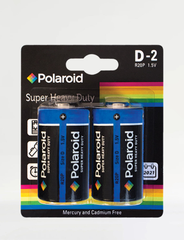 2 x D Cell - Polaroid Quality Batteries