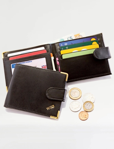 Luxury Leather Mens RFID Billfold Wallet