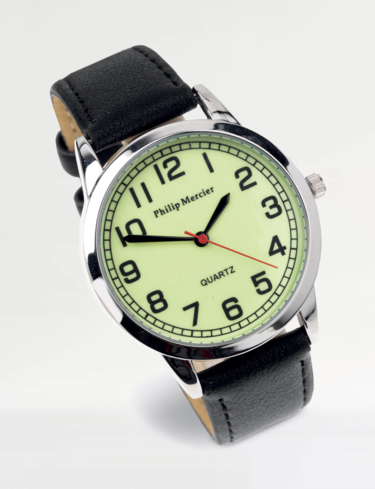 Big Time Glow In The Dark Black Strap Watch