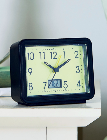 Glow In The Dark Alarm Clock With Temperature Gauge