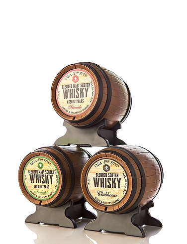 Set of 3 Whisky Barrels