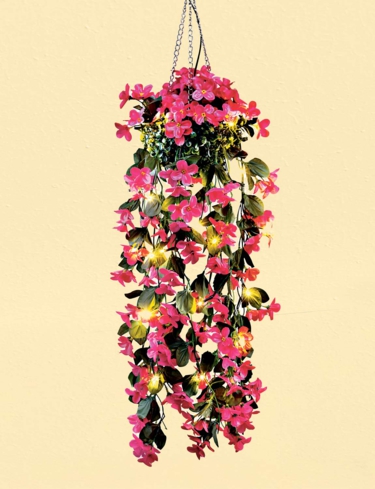 Solar Faux Flower Hanging Garland