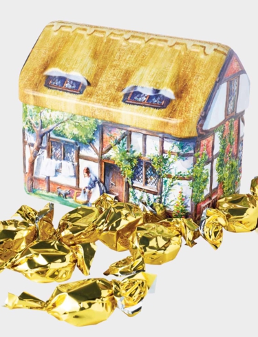 Toffee Old English Cottage Money Tin