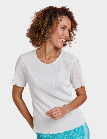 Plisse Top Plain
