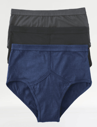 Pack of 3 Plain High Rise Briefs