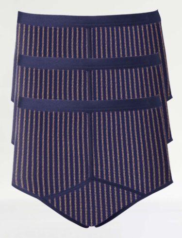 Pack of 3 of Print High Rise Briefs