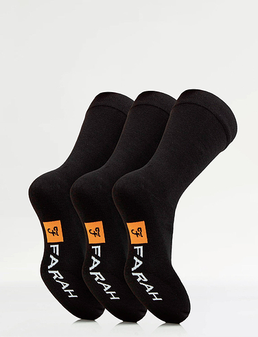 Farah Cotton Rich Soft Grip 3 Pack Socks