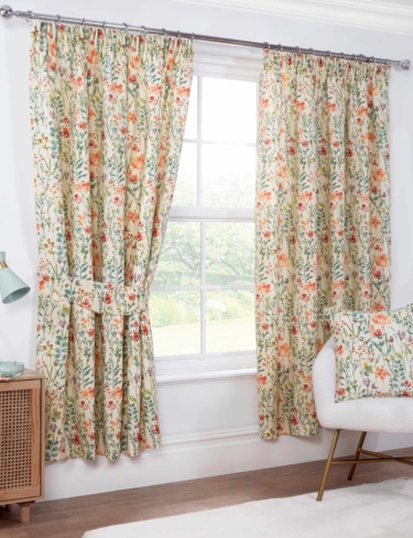 Amaryllis Lined Curtains