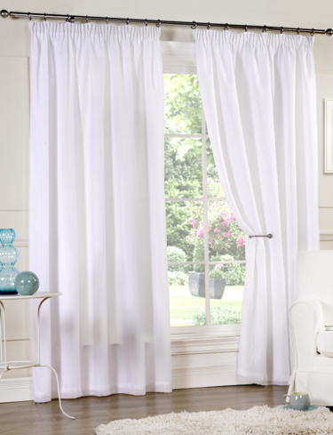 Plain Lined Voile Curtains